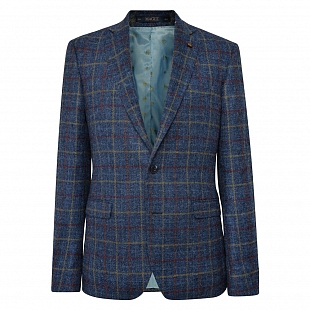 2Картинка Navy Check Donegal Tweed Classic Fit Jacket